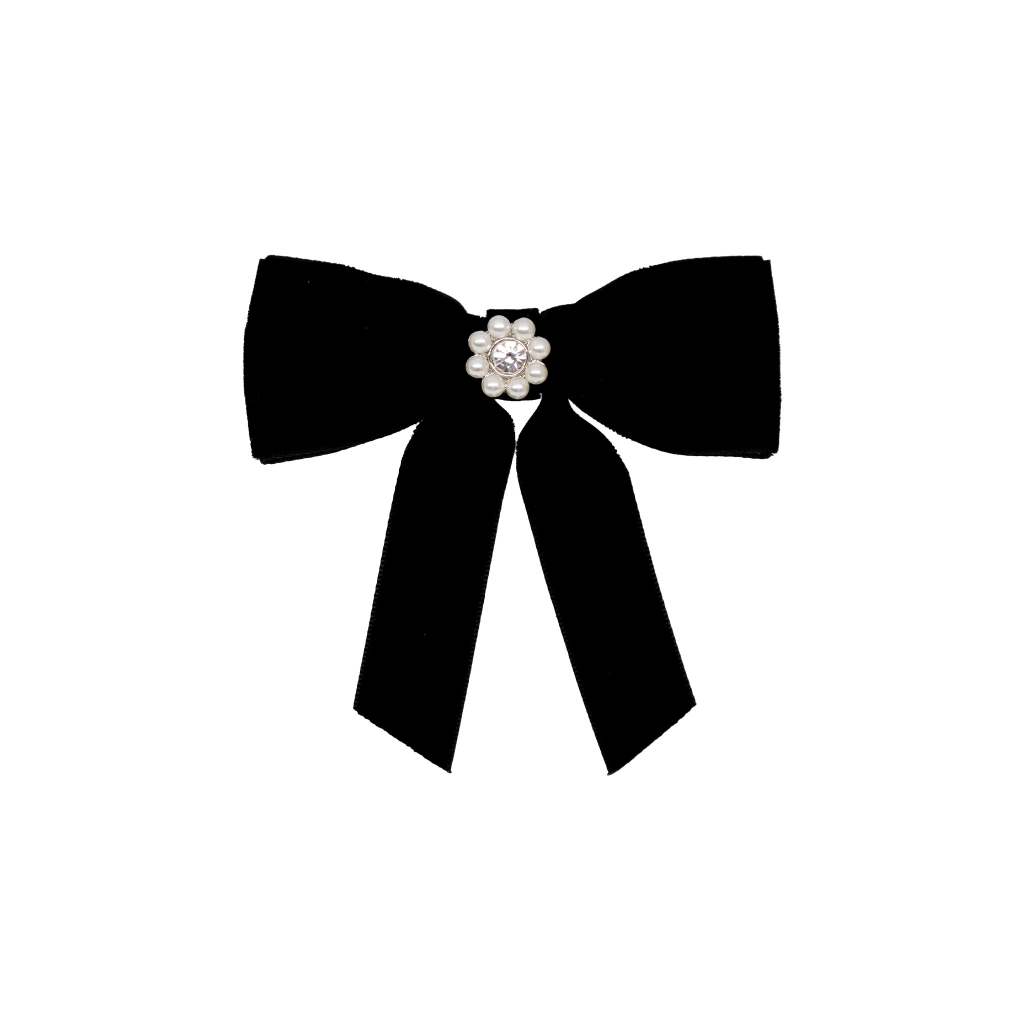 EMI JAY MINI ICONIC VELVET BOW BARRETTE